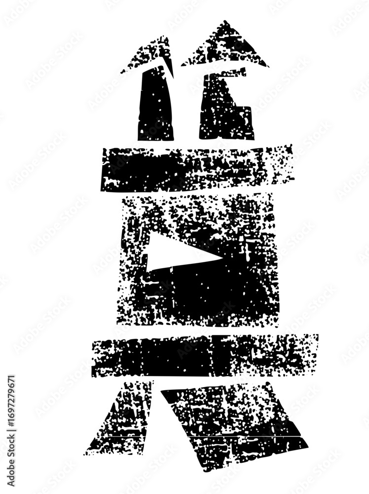 Aufkleber vector abstract tower with play button .