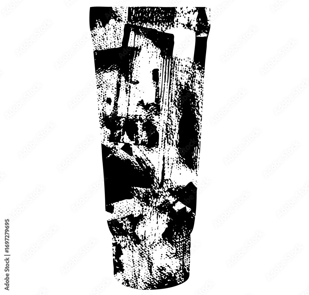 Poster vector abstract vessel with dynamic ink splash effect.