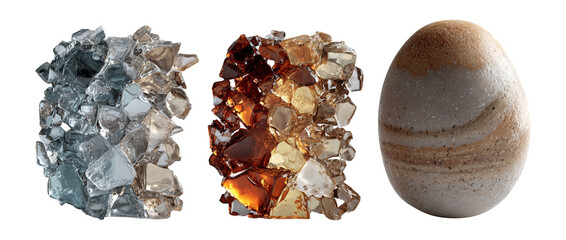 Beautiful Natural Crystals and Unique Stone Egg Display