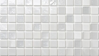 White Glass Mosaic Tile Texture Background