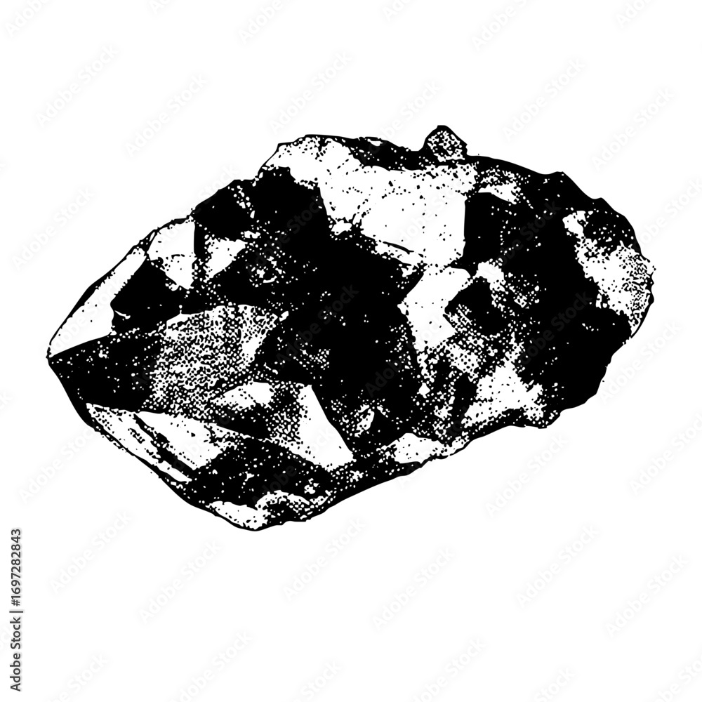 Poster vector abstract stone fragment with jagged edges.