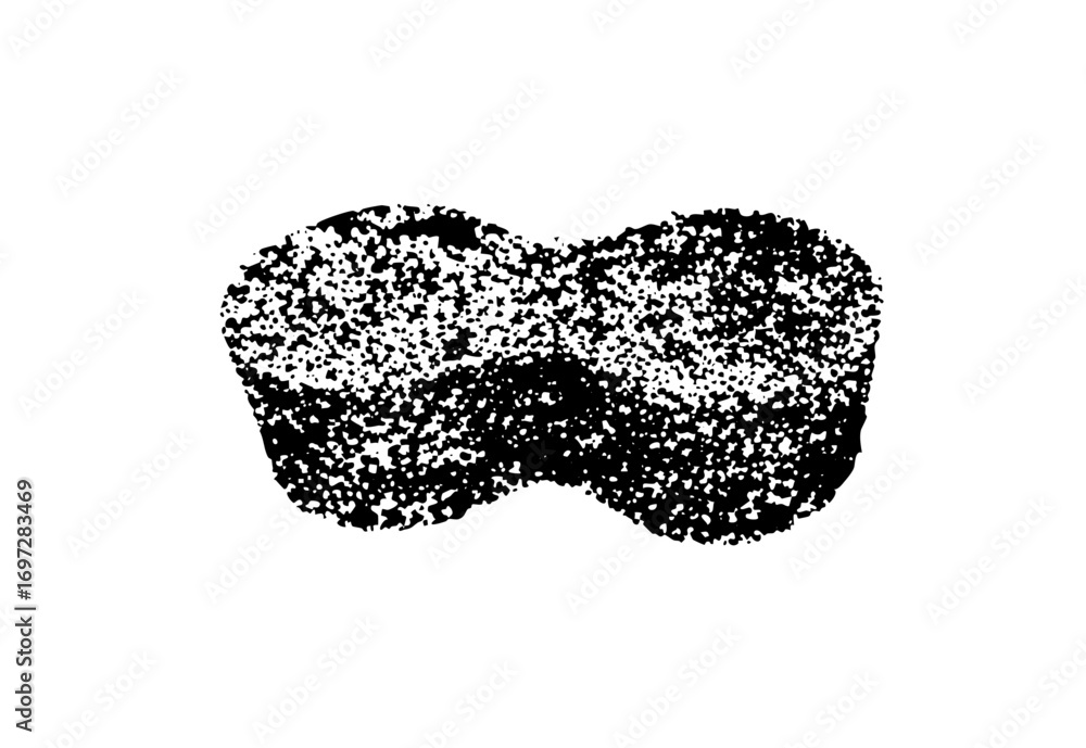 Aufkleber vector abstract connected shapes with dotted texture.