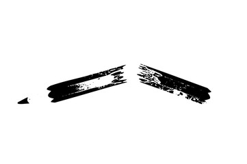 Vector Broken pencil with rough brushstrokes.
