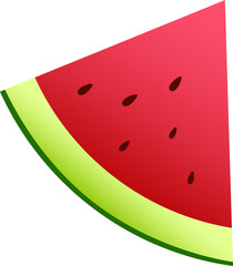 slice of watermelon flat design element