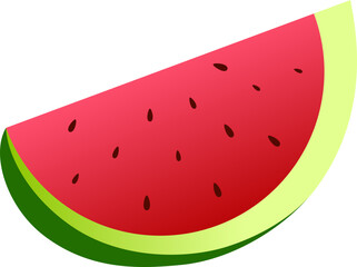 watermelon slice flat design element