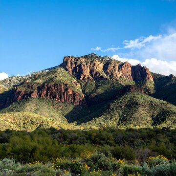 Mountain landscape with vibrant colors