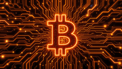 Bitcoin and Cryptocurrency Mining Currency Concept Depicting Blockchain Technology, Digital Asset Transactions, Secure Mining Operations, Crypto Wallets, and Decentralized Financial Ecosystem