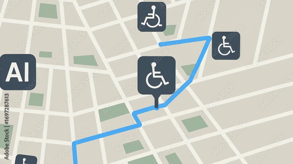 Poster ai technology for social impact enhances accessible navigation routes with wheelchair friendly paths