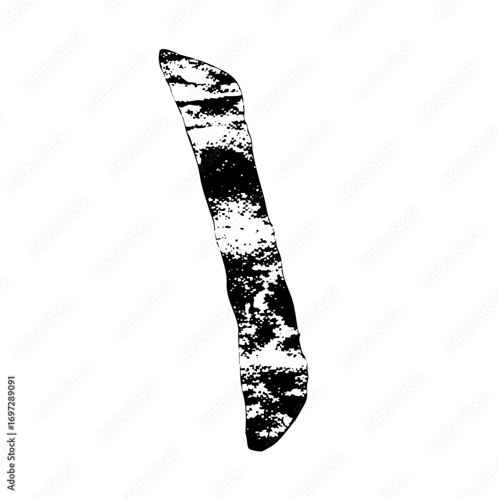 Poster vector abstract distressed element with elongated form.