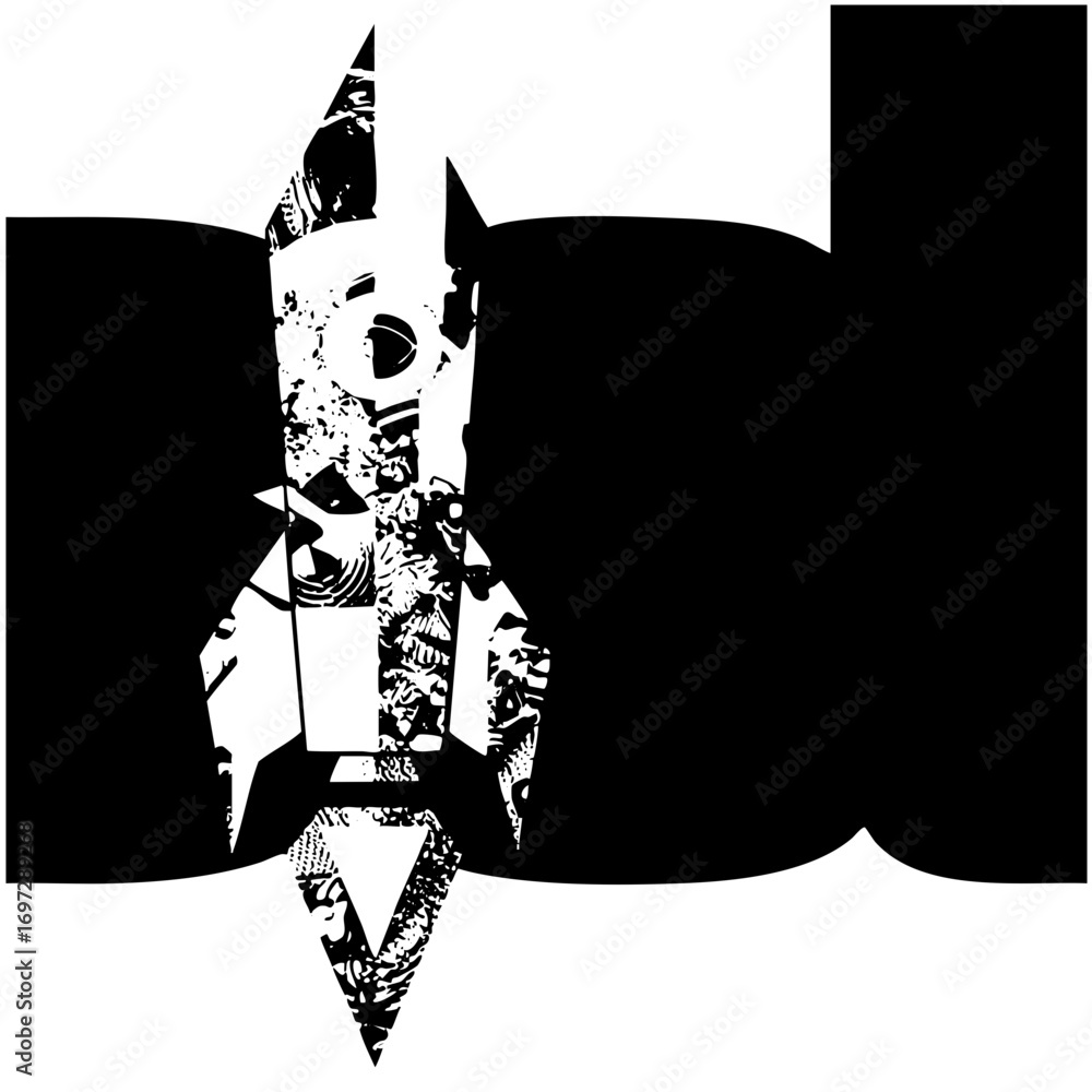 Poster vector abstract portrait features a stylized face within geometric shapes.