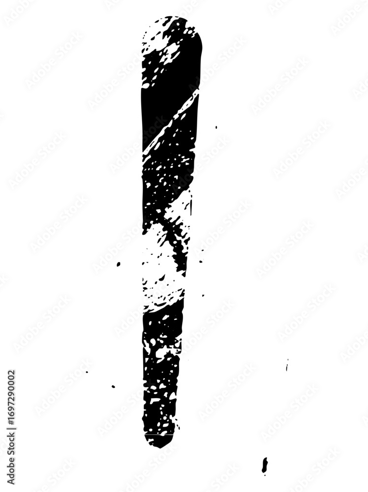 Poster vector abstract black vertical stripe with textured edges.