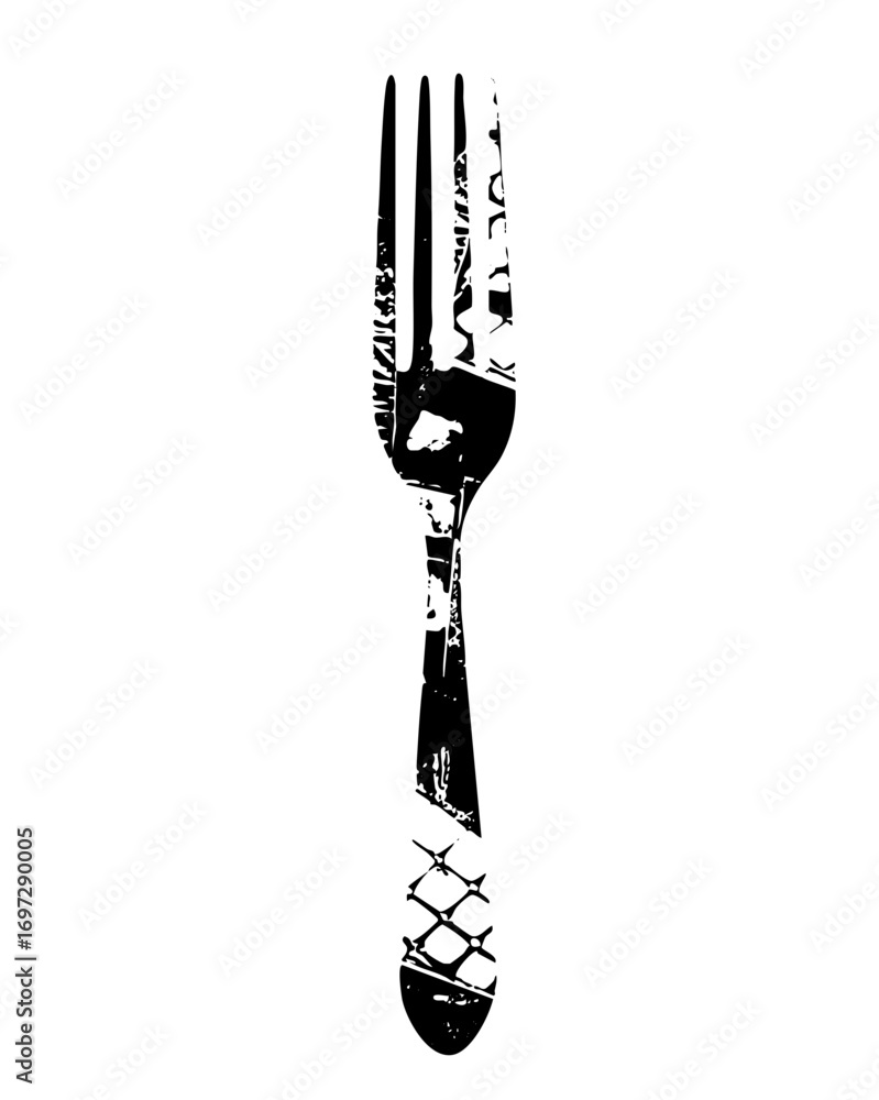 Poster vector abstract fork with fragmented .