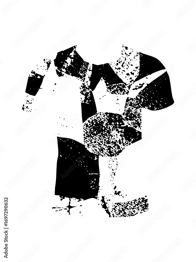 Aufkleber vector abstract figure of a person in dynamic pose vector .