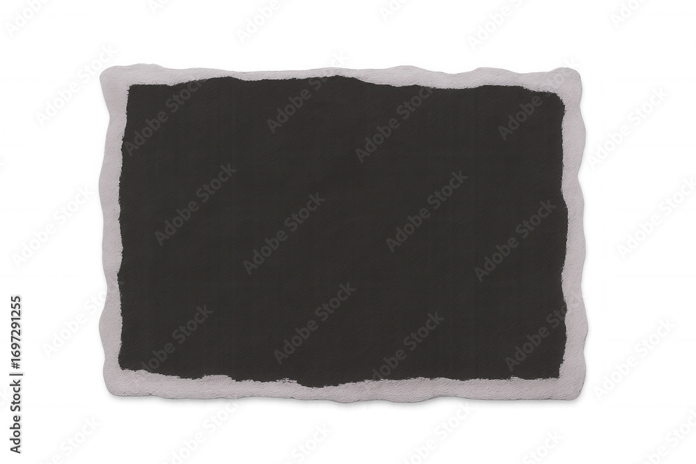 Poster torn black paper piece with transparent background, creating a simple yet effective design element