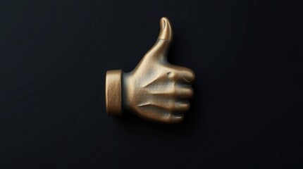 Bronze Thumbs Up Symbol.