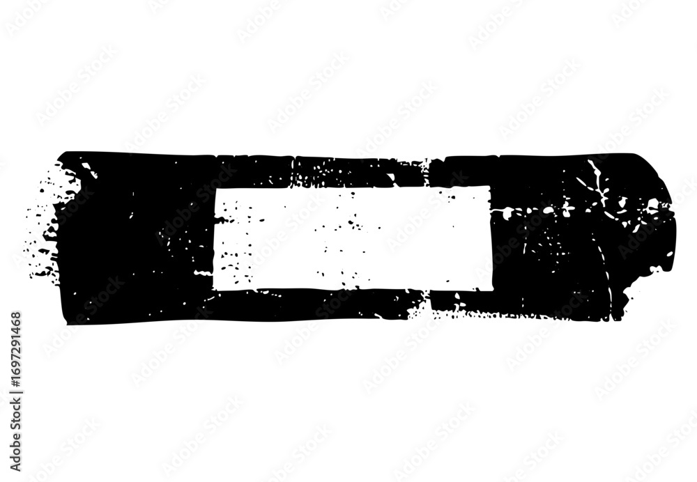 Poster vector abstract rectangular frame with distressed edges.