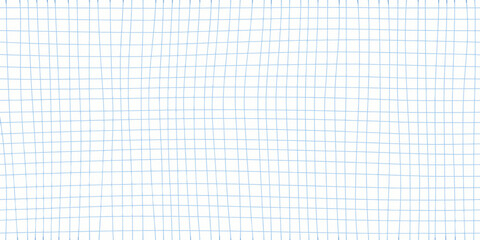 Abstract background of a hand drawn light blue grid pattern on a white surface