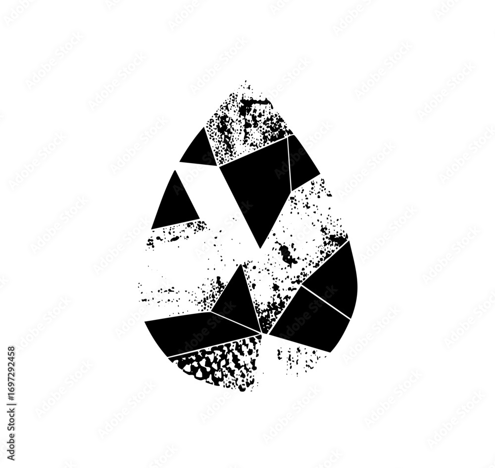 Poster vector abstract geometric shapes form a fragmented circular .
