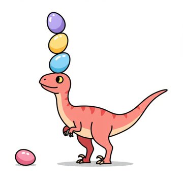 Vector illustration of super cute dinosaurs on white background. Cartoon style prehistoric animals perfect for kids design, poster, sticker, and educational artwork.