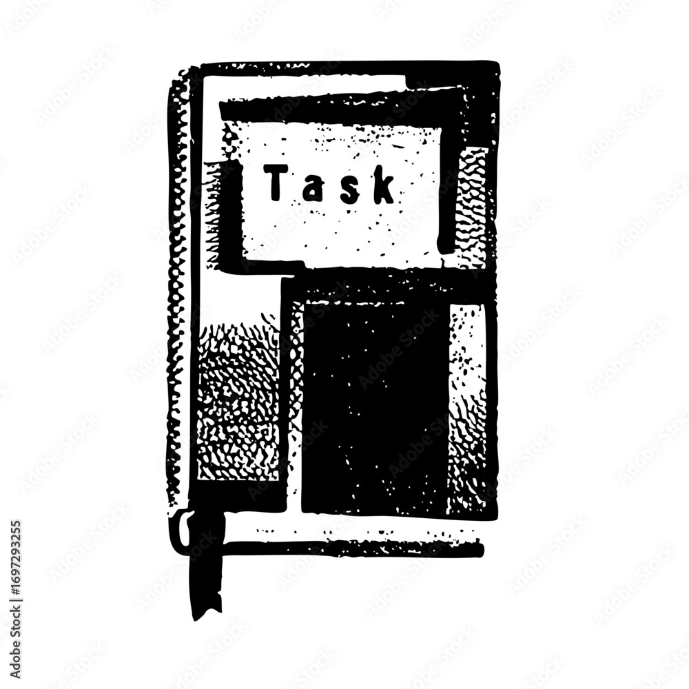 Aufkleber vector abstract notepad with task text.