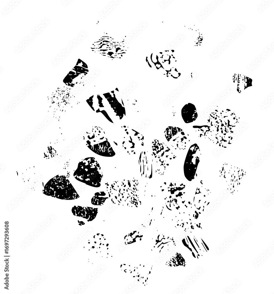 Aufkleber vector abstract scattered shapes create a dynamic textured composition.