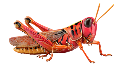 Design showcases minimal grasshopper view isolated on white