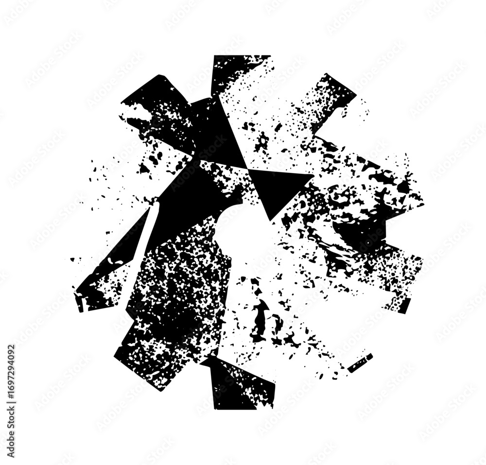 Poster vector abstract geometric shapes create a dynamic distressed .