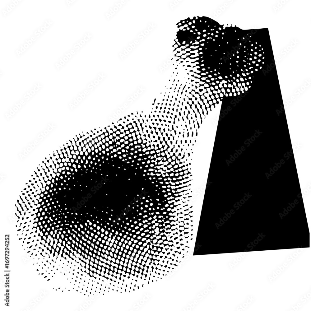 Aufkleber vector abstract dissolving form and geometric shape .