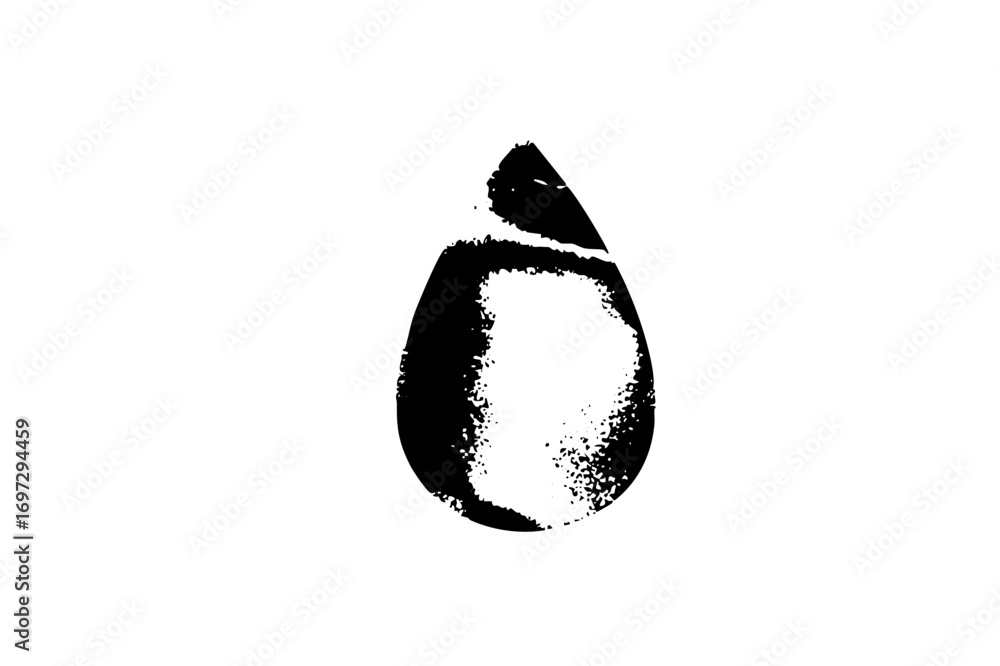 Poster vector abstract droplet with a central void.