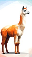 Low-poly llama illustration