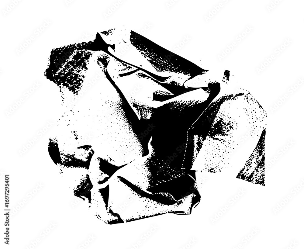 Aufkleber vector abstract portrait of a persons face in a fragmented vector style.