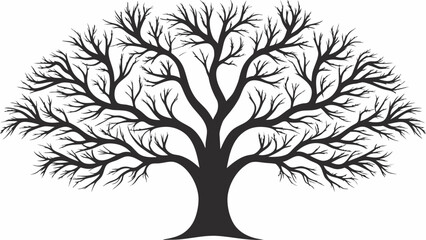 Obraz premium Striking silhouette of a bare tree, symbolizing growth, nature, and life's cycles