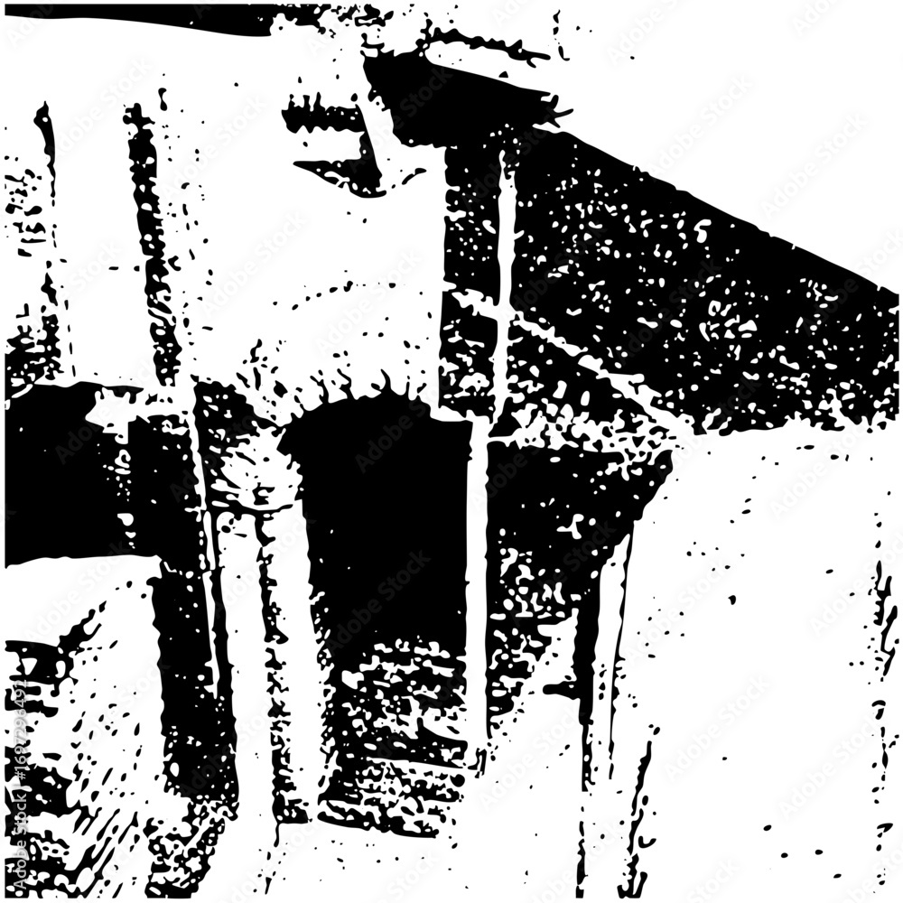 Aufkleber vector abstract architectural features a fragmented building facade.