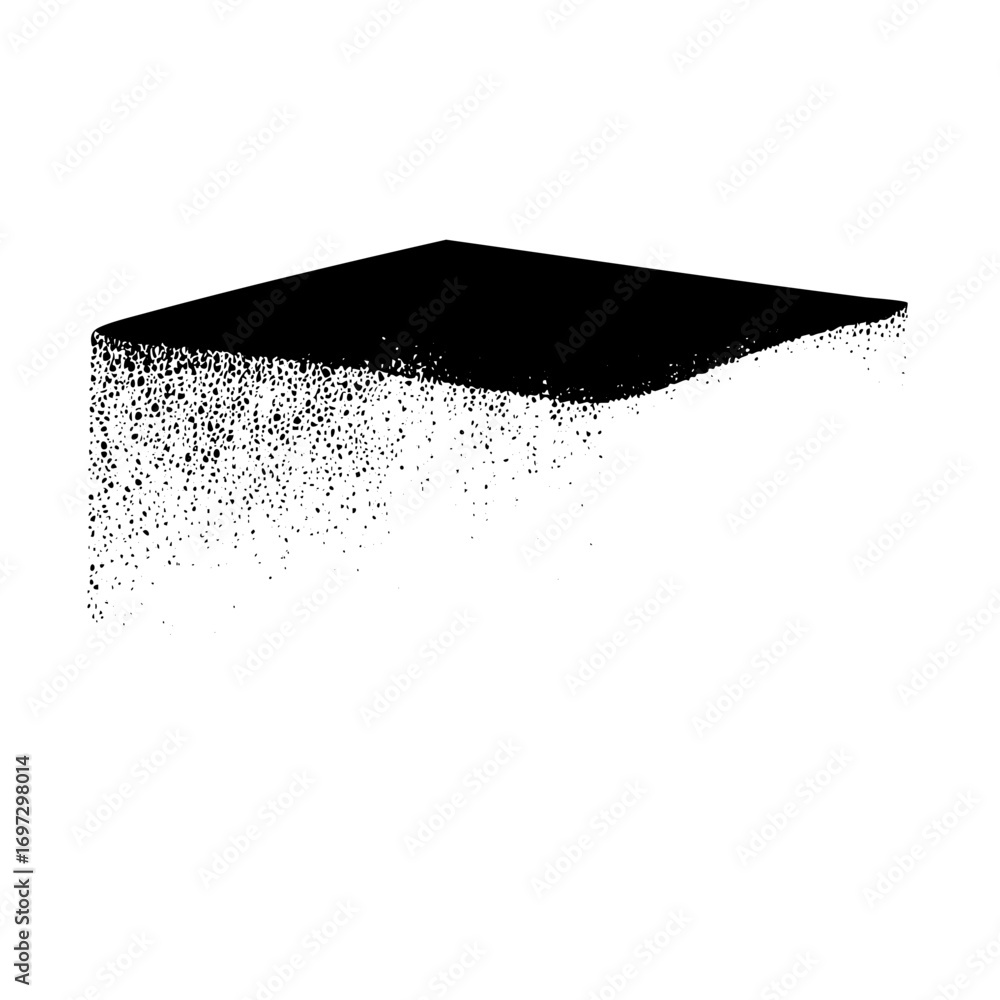 Aufkleber vector abstract black shape with dissolving dot