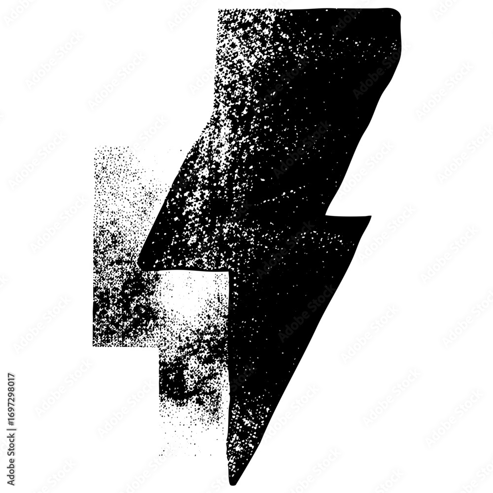 Aufkleber vector abstract lightning bolt and number four combination .
