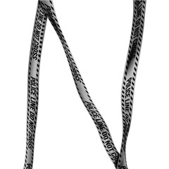 A police line in retro halftone transparent background