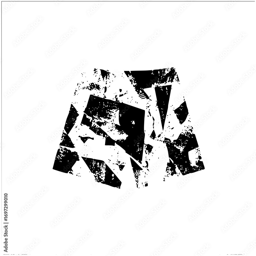 Poster vector abstract fragmented shapes create a dynamic distressed .