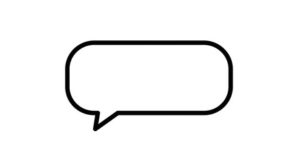Simple message bubble outline for graphic design and digital communication