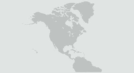 North and South America map, vector illustration for geography and cartography resources