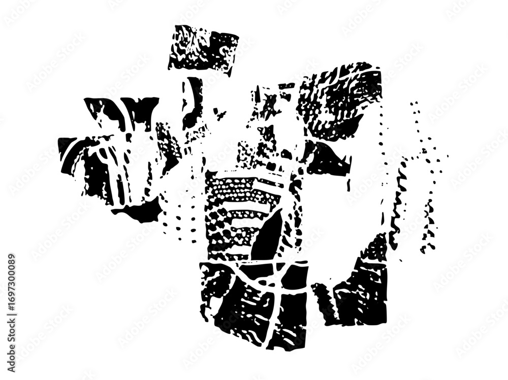 Poster vector abstract camera with textured shapes