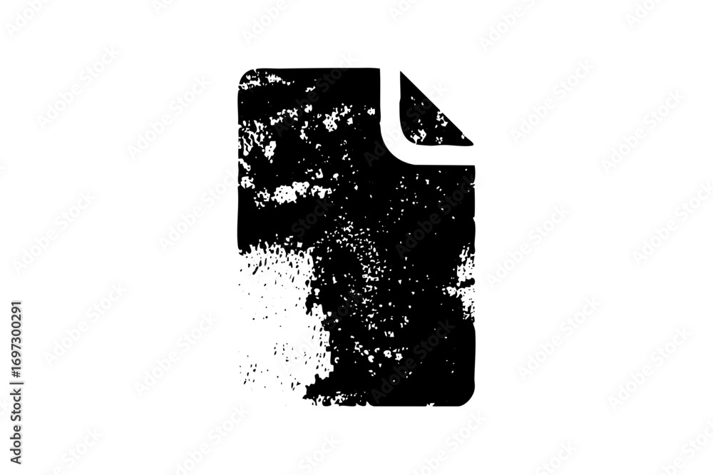 Poster vector distressed document with a folded corner.
