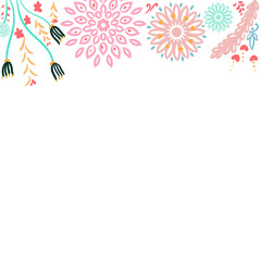 abstract background with flowers