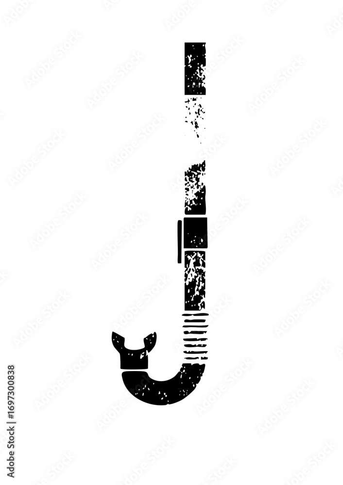 Aufkleber vector abstract letter j formed from fragmented vector shapes.