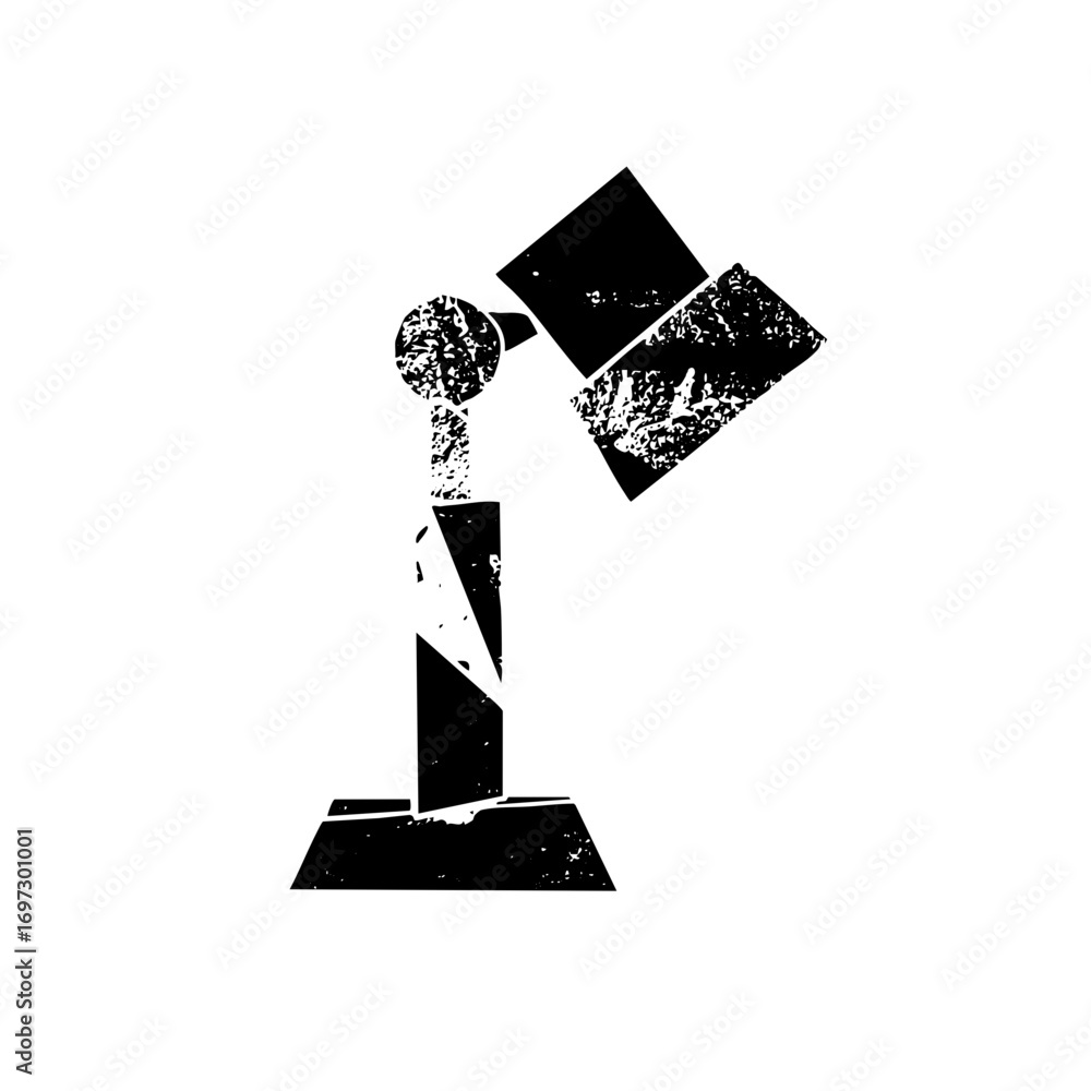 Poster vector abstract lamp with geometric shapes