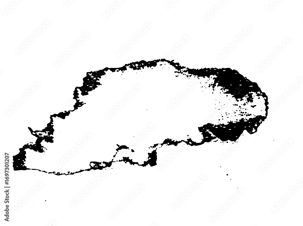 Aufkleber vector abstract cloud shape with textured edges.