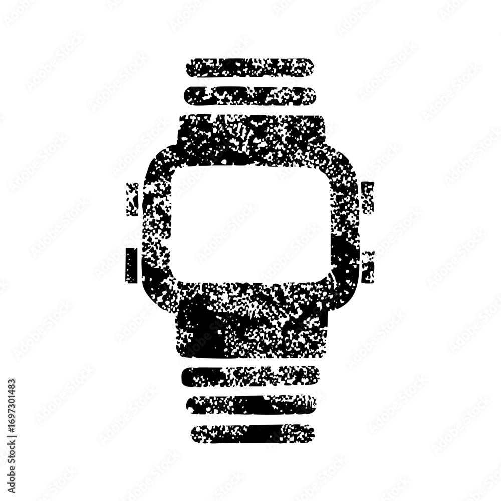 Poster vector distressed digital watch exploded view