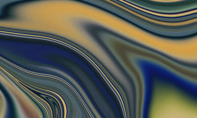 Abstract Gold and Blue Liquid Marble Background, Modern Abstract Noise Pattern with Metallic Accents, Digital Swirl Background in Gold and Navy