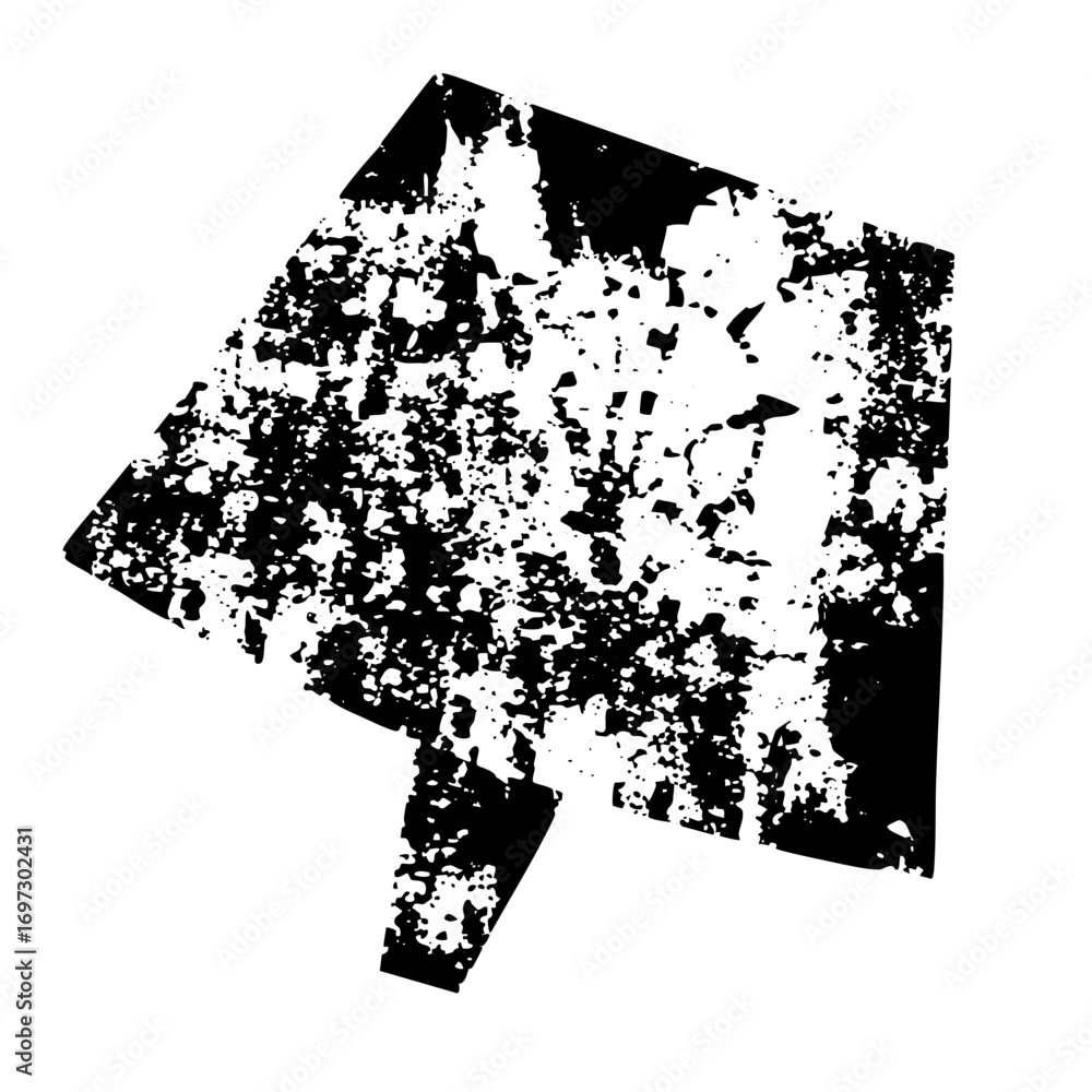 Poster vector abstract distressed geometric shape with fragmented texture.