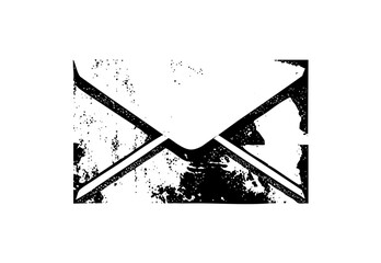 Fototapeta premium Vector Distressed envelope with a grunge aesthetic.