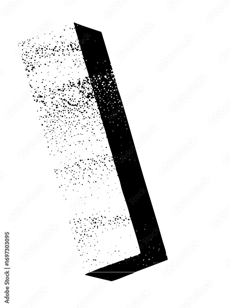 Poster vector abstract dissolving angled element.